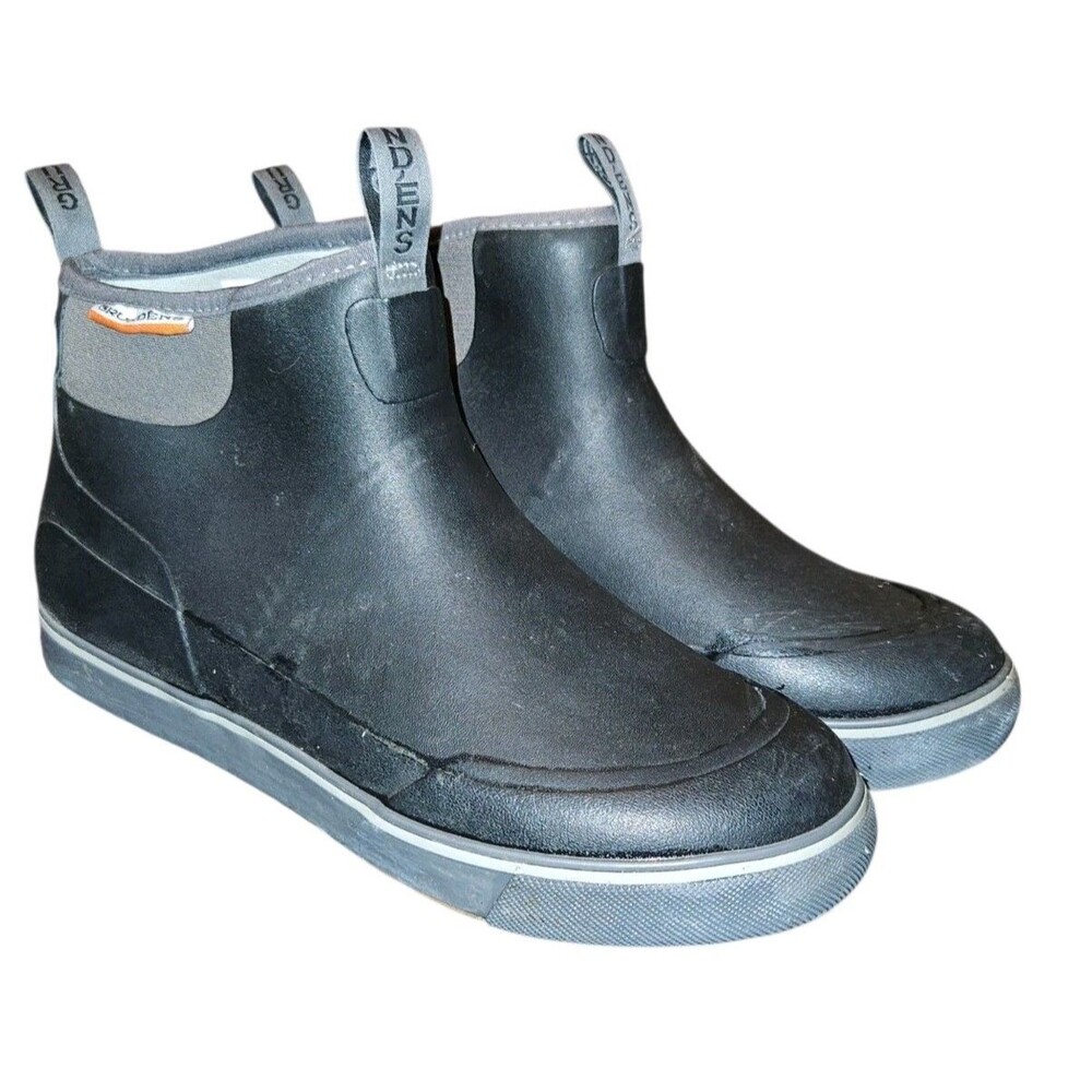 Grundens Deck Boss Ankle Boots Mens Size 12 Black Waterproof Non Slip Comfort
